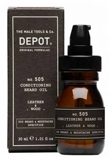 Depot No. 505 Conditioning Beard Oil Leather & Wood - kondicionuojamasis barzdos aliejus, 30 ml
