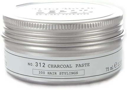 Nr. 312 CHARCOAL PASTE stiprios fiksacijos plaukų pasta, 75 ml