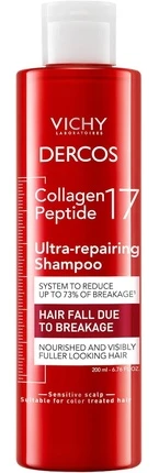 Vichy Dercos Ultra-Repair Šampūnas intensyvaus poveikio gaivinamasis šampūnas, 200 ml