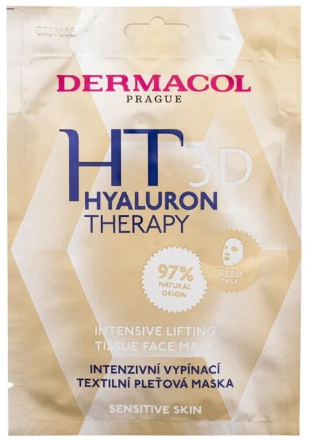Dermacol 3D hialurono terapijos intensyvaus stangrinamojo veido kaukė moterims, 1 vnt.