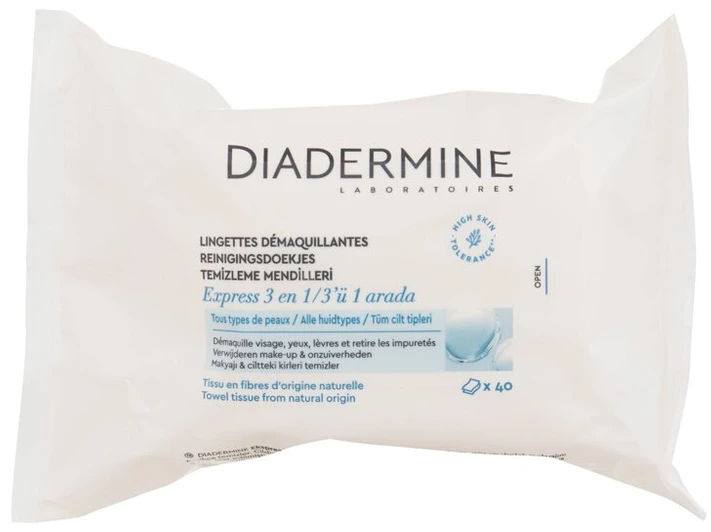 Diadermine Express Fresh 3 viename valomosios servetėlės