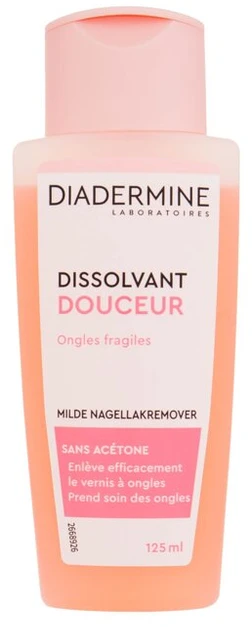 Diadermine Gentle Nagų lakas Remover nagų lako valiklis, 125 ml
