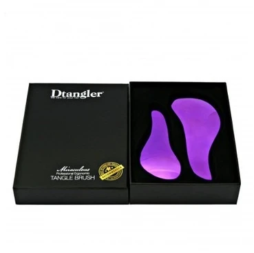 "Dtangler" stebuklingų violetinių plaukų šepečių dovanų rinkinys