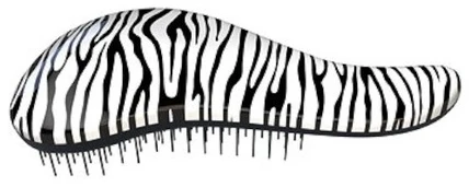 Dtangler plaukų šepetys su Zebra Baltas rankena