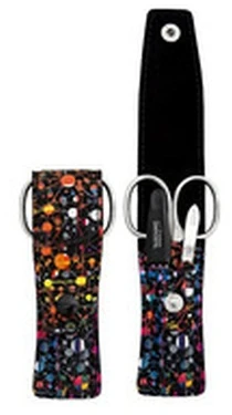 DuKaS Travel manicure set 3-piece juodas colorful PL 872