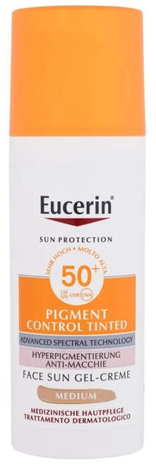 Eucerin Protective tinting gel face cream SPF 50+ Pigment Control Tinted (Sun Gel-Kreminis) 50 ml