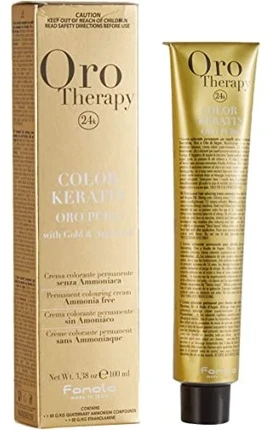 Fanola Oro Therapy spalvotiems plaukams skirtas keratino aliejus, grynas cidabrinas, 100 ml