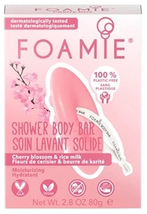 Kietasis kūno prausiklis Foamie Body Bar Cherry Kiss, su vyšniomis ir ryžių pienu