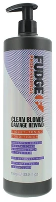 Fudge Professional Clean Skirtas šviesiems plaukams Damage Rewind Violet-Toning Conditioner kondicionierius pažeistiems šviesiems plaukams, 1000 ml