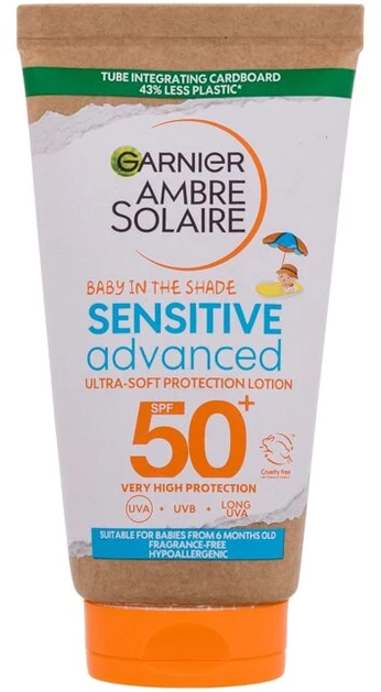 Garnier Ambre Solaire Kids Sensitive Advanced Baby In The Shade Sun Losjonas kūnui vaikams, 50 ml