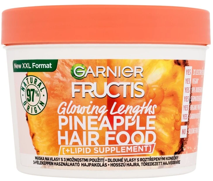Garnier Fructis Hair Food Pineapple Glowing Lengths Mask plaukų kaukė