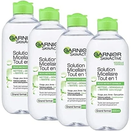 Garnier „SkinActive All-in-1“ micelinis tirpalas mišriai ir jautriai odai, micelinis vanduo, 400 ml