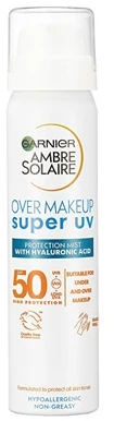 Garnier Ambre Solaire Super UV Protection Mist SPF 50 Apsauginė veido dulksna, 75 ml