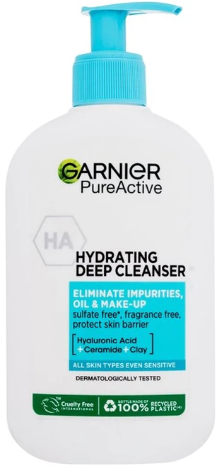 Garnier Pure Active Hydrating Deep Valiklis valomasis gelis unisex, 250 ml