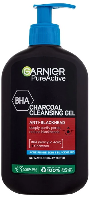 „Garnier Pure Active Charcoal Cleansing Gel“ valomasis gelis Unisex, 250 ml