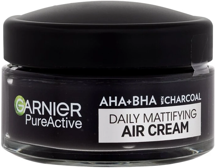 Garnier Grynas aktyvus AHA + BHA aktyvuotas anglis Dieninis matinį atspalvį suteikiantis kreminis kreminis