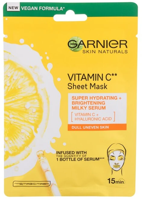 Garnier Skin Naturals Vitamin C Sheet Mask Face Mask moterims, 1 pc