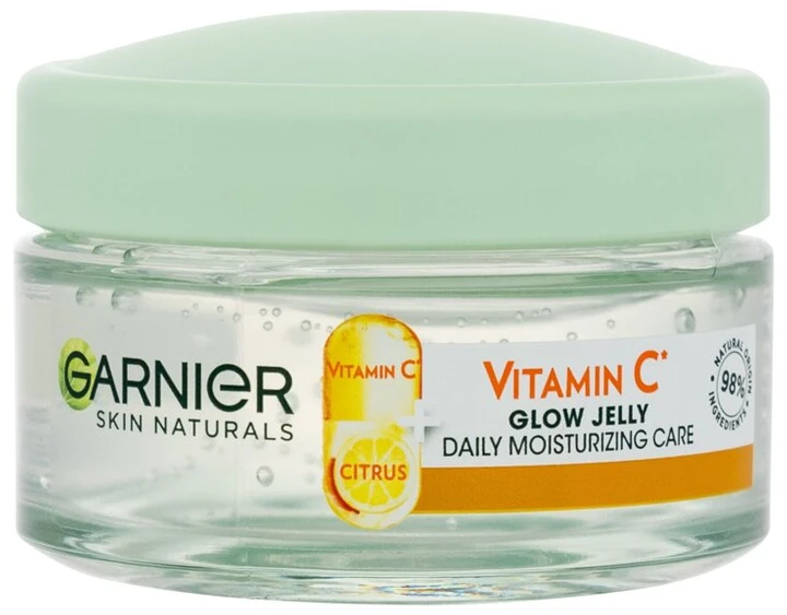 Garnier Skin Naturals Vitamin C Glow Jelly Daily Moisturizing Care veido gelis moterims, 50 ml
