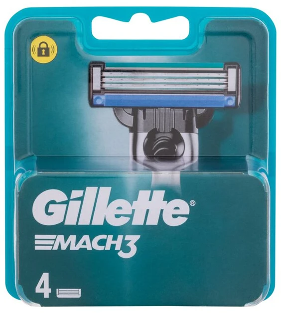 Skutimosi peiliukai Gillette Mach3 pakeitimai, 4 vienetai