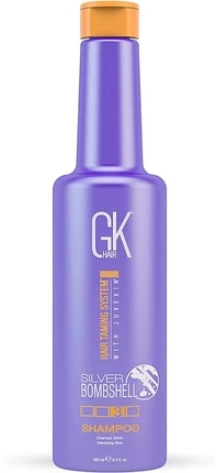 GK hair Global Keratin Sidabrinis Bombshell Hair Šampūnas For Neutralisation Of Geltona Tones, 280 ml