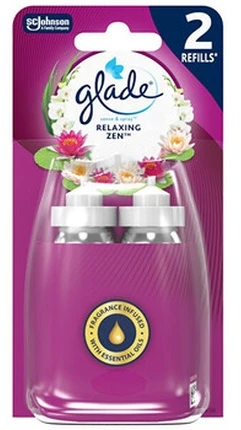Glade oro gaiviklio „Sense & Purškiklis Relaxing Zen“ papildymų rinkinys, 2 x 18 ml
