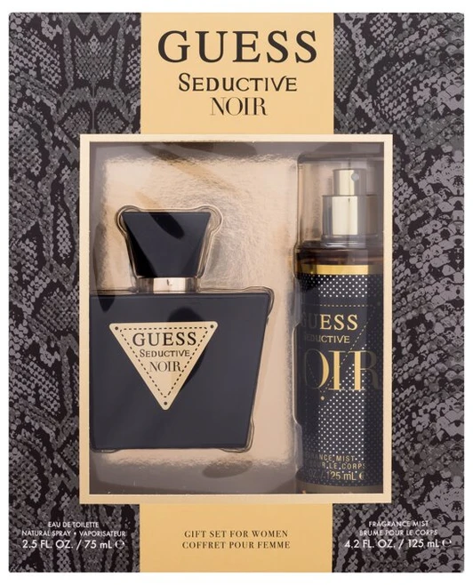 GUESS Seductive Noir EDT rinkinys moterims (EDT 75 ml + Body Purškiklis 125 ml)