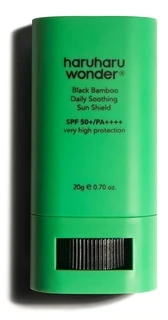 Haruharu Wonder Juodas Bamboo Daily Soothing Sun Shield SPF 50+ pieštukas nuo saulės, 20 g