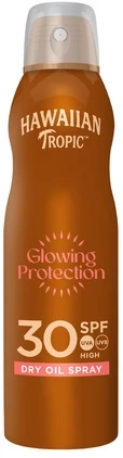 Sausasis purškiamasis apsaugos nuo saulės aliejus Hawaiian Tropic Glowing Protection Dry Oil Spray SPF 30, 180 ml