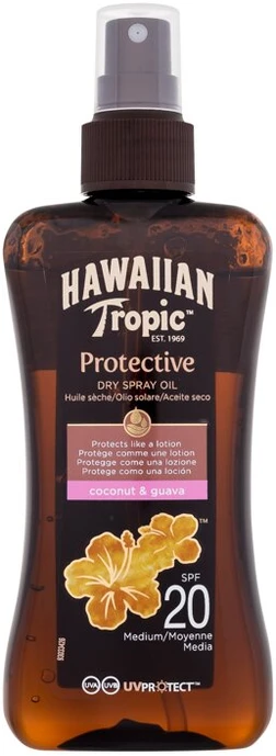 Apsauginis sausas purškiamasis aliejus Hawaiian Tropic Glowing Protection Dry Oil Spray, SPF20 Medium, 200 ml