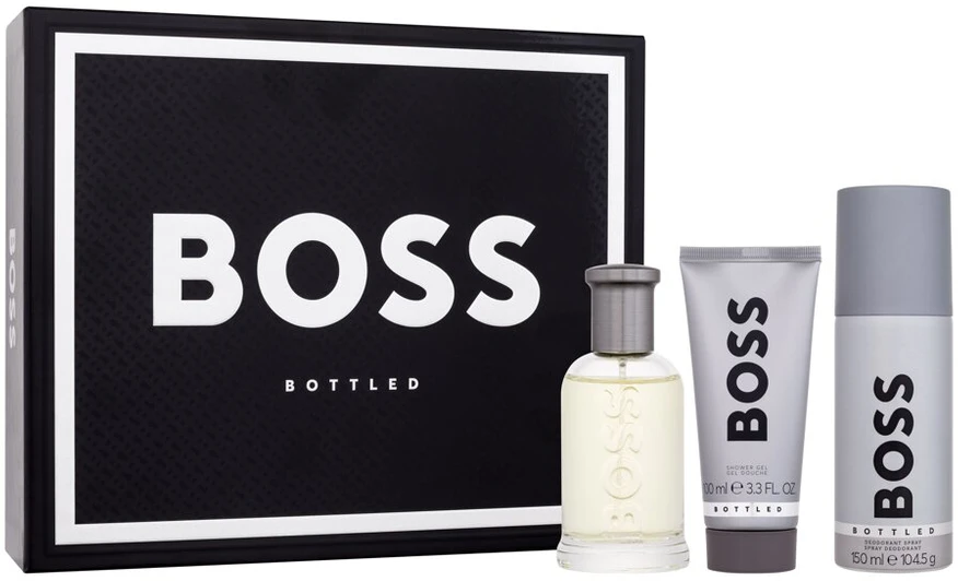 Hugo Boss BOSS Bottled rinkinys vyrams (EDT, 100 ml + dušo želė, 100 ml + dezodorantas, 150 ml)