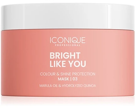 ICONIQUE Professional BRIGHT LIKE YOU Atkuriamoji ir apsauginė kaukė dažytiems plaukams