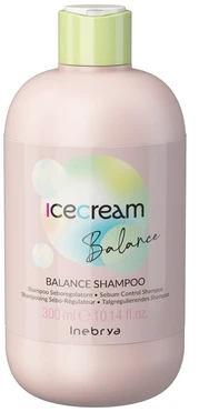 Inebrya Ice Kreminis Balance Šampūnas šampūnas riebiems plaukams, 300 ml