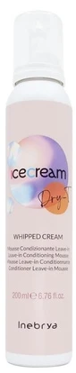 Inebrya Ice Kreminis Dry-TWhipped Kreminis nenuplaunamas plaukų kondicionierius-putos, 200 ml