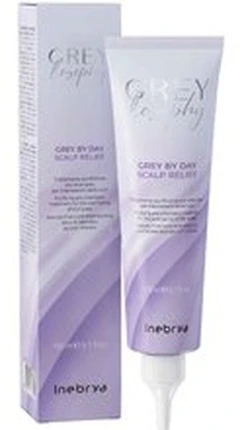 Inebrya GREYlosophy Pilkas By Day Scalp Relief giliai valanti priemonė galvos odai prieš šampūną, 150 ml