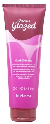 Inebrya SheCare Glazed Illuminating Laminating Mask kaukė blankiems ir sausiems plaukams, 250 ml