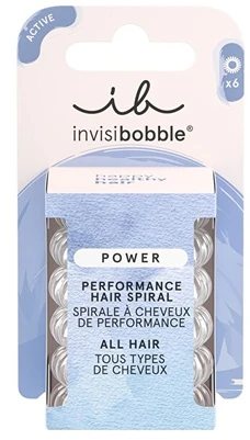 Invisibobble plaukų gumytės „Power Crystal Clear“, 6 vnt.