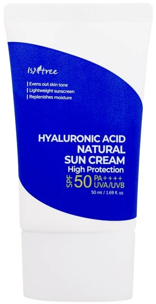 Isntree Hyaluronic Acid Natural Sun Kreminis SPF50+ veido kremas nuo saulės, 50 ml