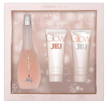 Jennifer Lopez „Glow“ rinkinys su tualetiniu vandeniu (100 ml) + kūno losjonu (75 ml) + dušo žele (75 ml)