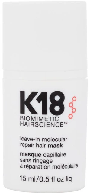 Nenuplaunama atkuriamoji plaukų kaukė K18 Leave-in Molecular Repair Hair Mask, 15 ml