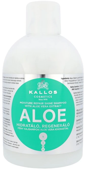 Kallos Cosmetics Aloe Vera Moisture Repair Shine Šampūnas šampūnas, 1000 ml