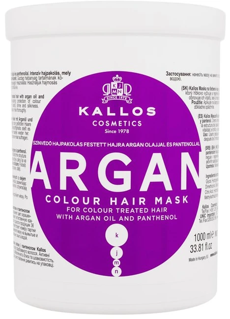 Kaukė dažytiems plaukams Kallos Argan Colour Hair Mask 1000 ml