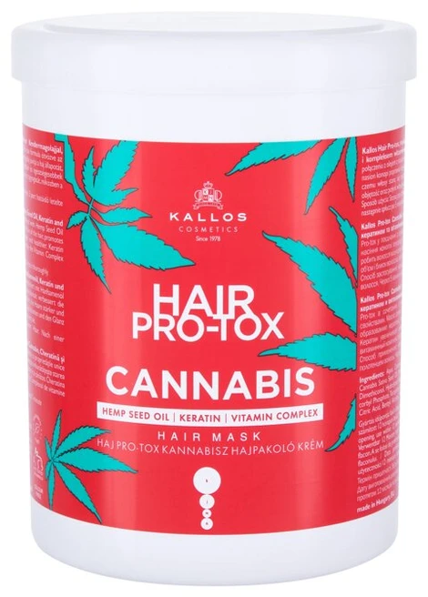 Plaukų kaukė su kanapių sėklų aliejumi Kallos Hair Pro-Tox Cannabis Hair Mask 1000 ml
