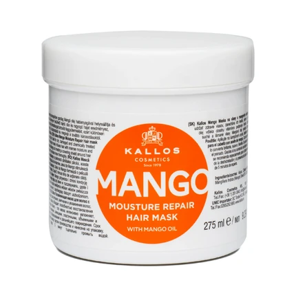 Kallos Cosmetics Mango Moisture Repair Hair Mask kaukė sausiems ir pažeistiems plaukams, 275 ml