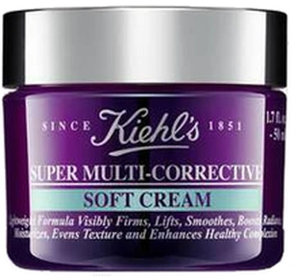 Kiehl´s Kiehl's Super Multi-Corrective Soft Kreminis stipraus poveikio veido ir kaklo kremas nuo raukšlių, 50 ml