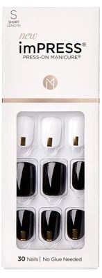 KISS Lipnūs nagai imPRESS Nails Midnight Drive 30 vnt.