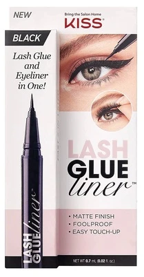 KISS Blakstienų klijai su akių pieštuku Lash Glue Liner Juodas 0,7 ml