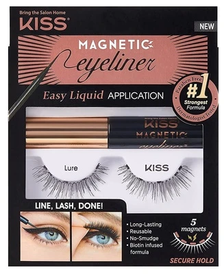 KISS MAGNETIC magnetinės dirbtinės blakstienos ir magnetinė akių kontūro plunksnelė