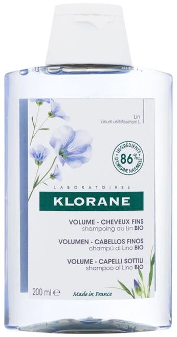 Klorane Šampūnas Volume and Body to Linen Fibers šampūnas su linų pluoštu 200ml