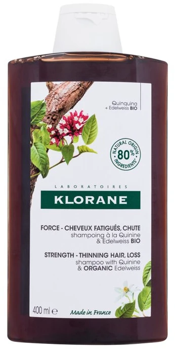 "Klorane" stiprinamasis šampūnas su chininu ir Edelweiss Bio 400ml