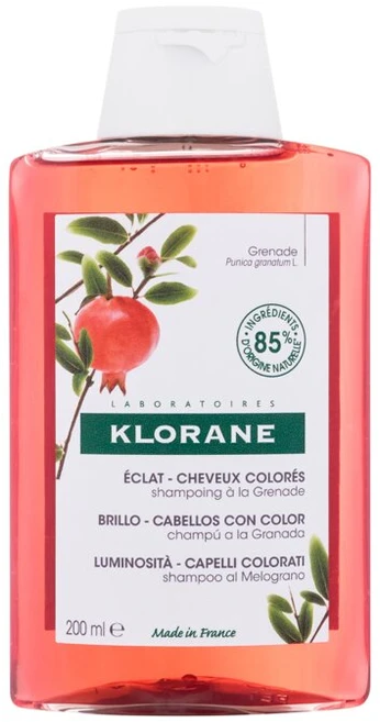 "Klorane" granatų šampūnas dažytiems plaukams 200ml